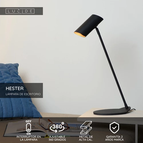 Lucide HESTER - Lámpara de escritorio - 1xGU10 - Antracita - USP